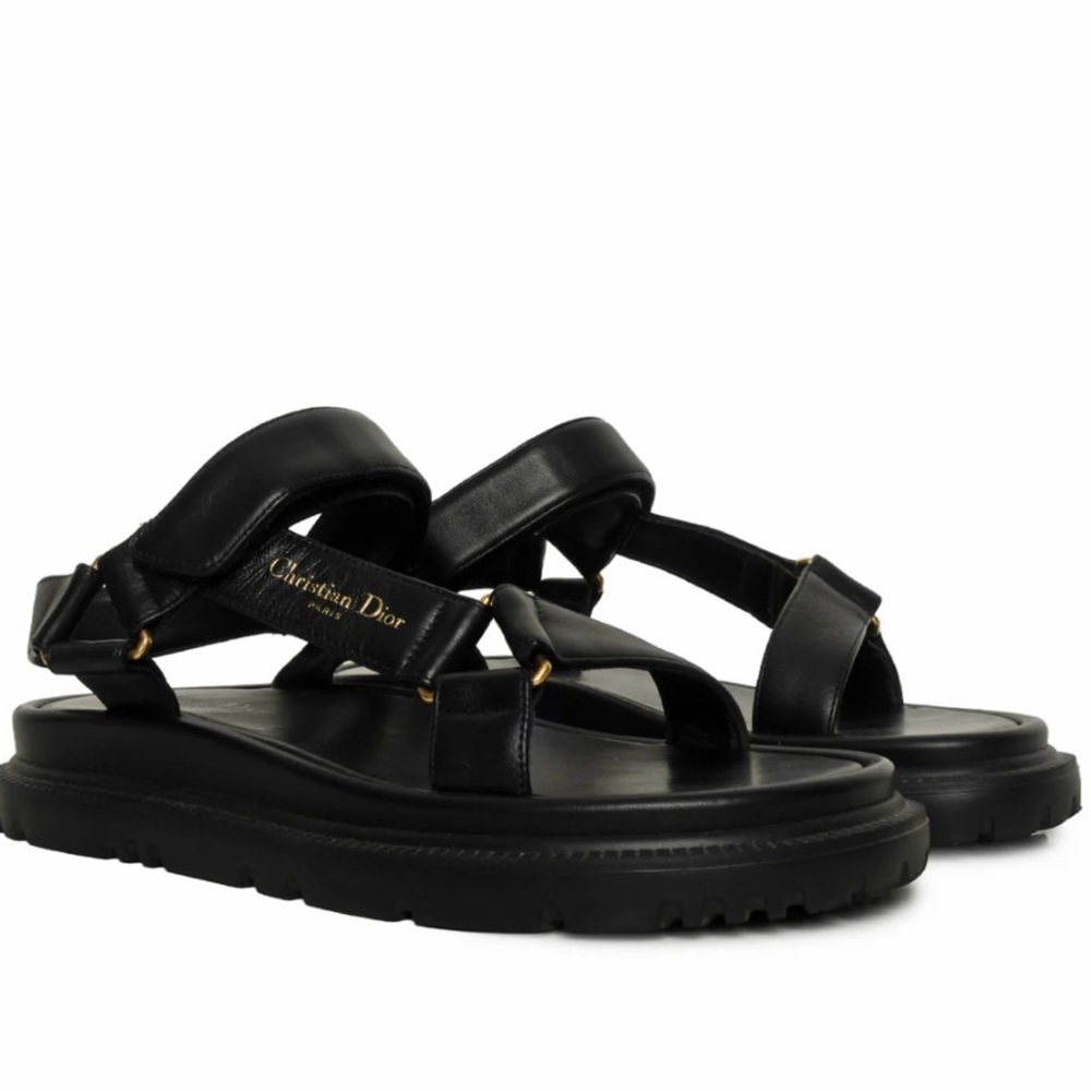 D-wave Dior Black Women's Sandals